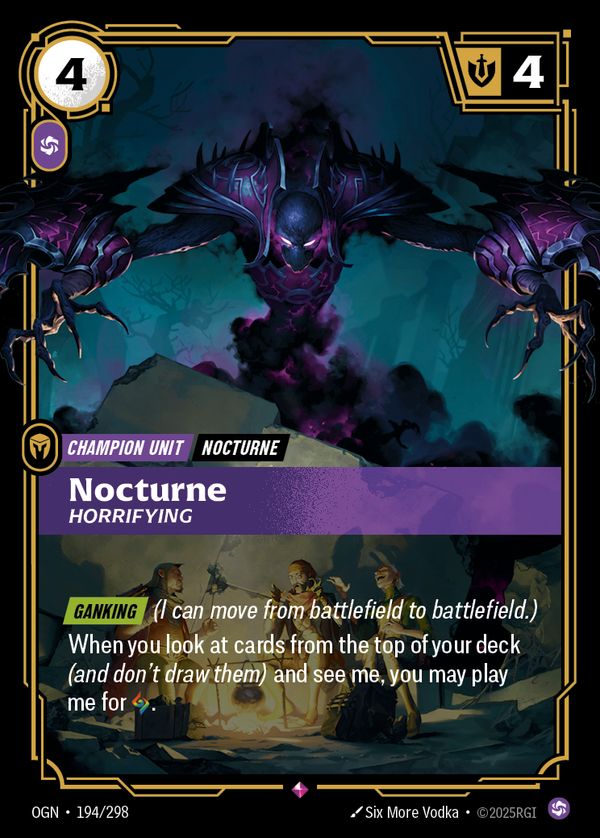 Nocturne, Horrifying — Riftbound card