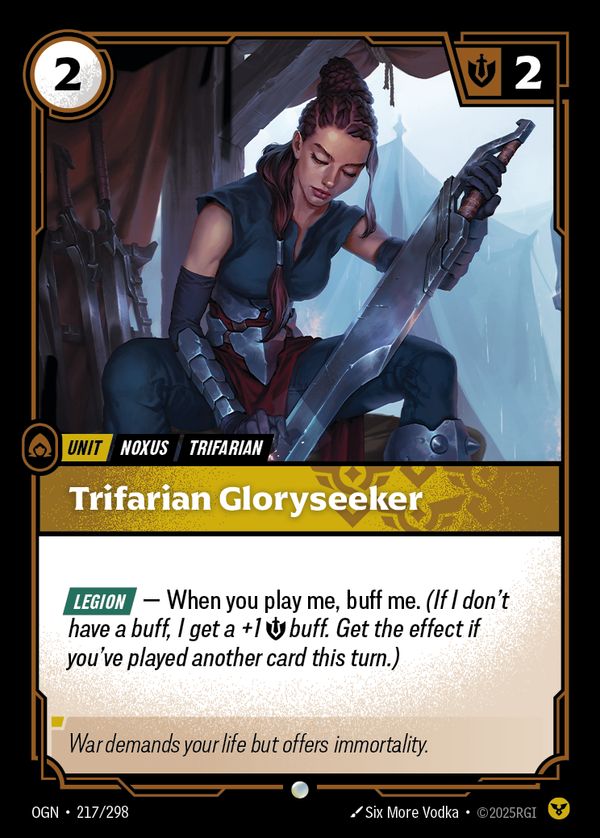 Trifarian Gloryseeker — Riftbound card