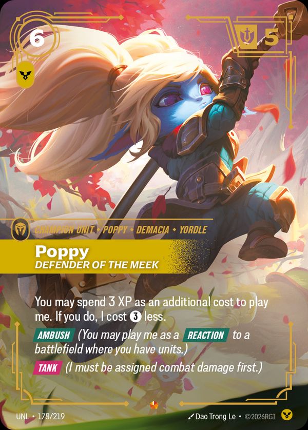 Poppy, Defender of the Meek — Riftbound card