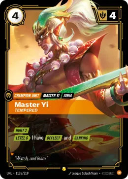Master Yi - Tempered (Alternate Art)