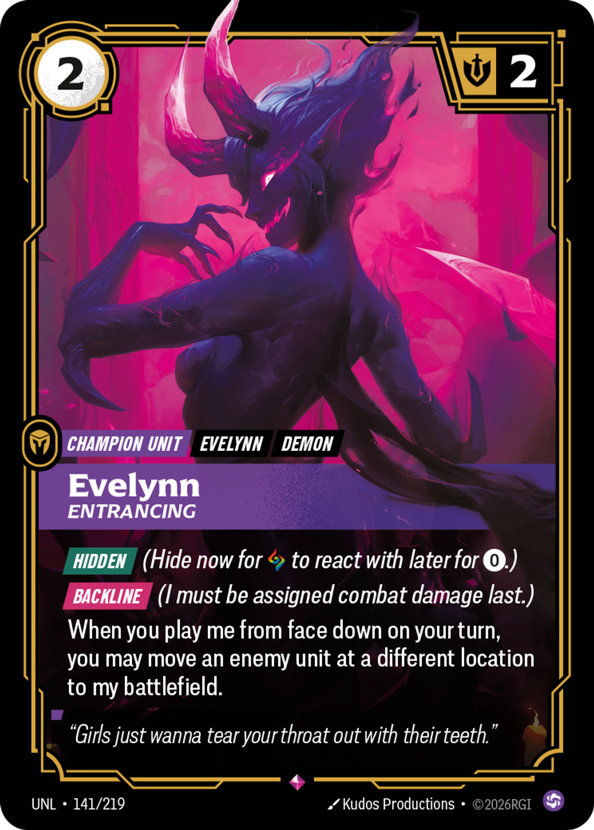 Evelynn, Entrancing