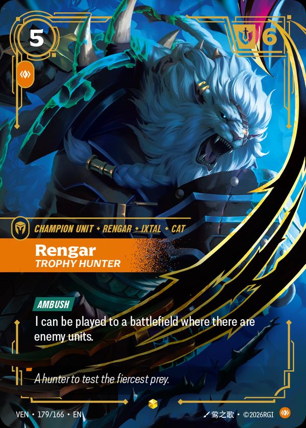 Rengar, Trophy Hunter — Riftbound card