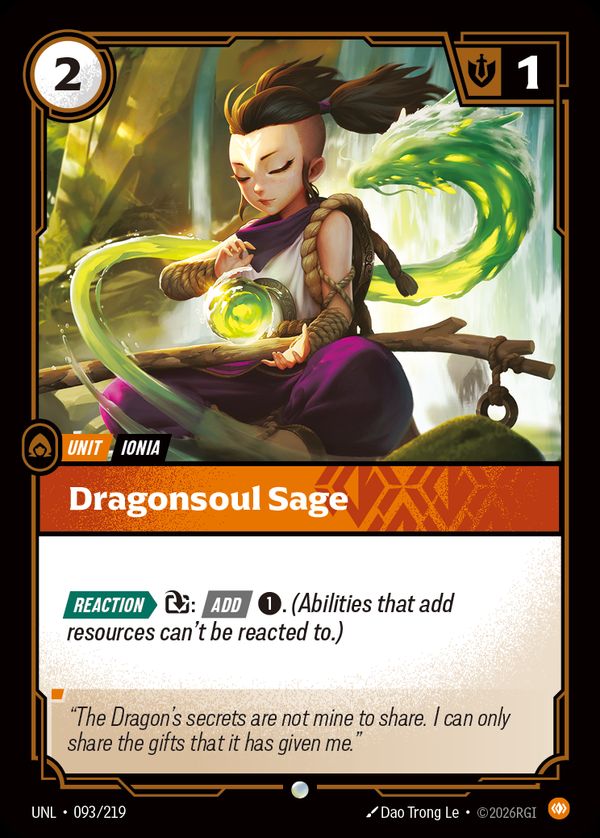 Dragonsoul Sage — Riftbound card