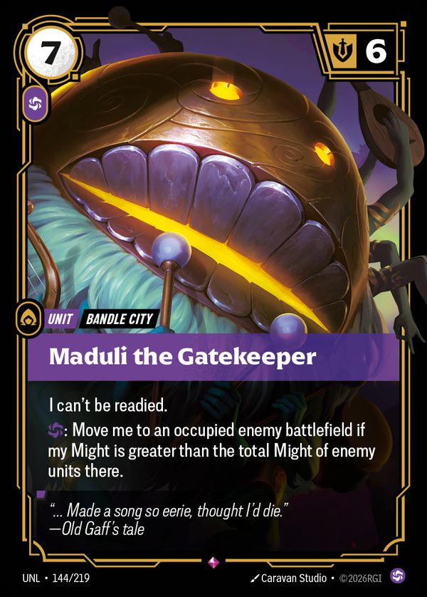 Maduli the Gatekeeper — Riftbound card