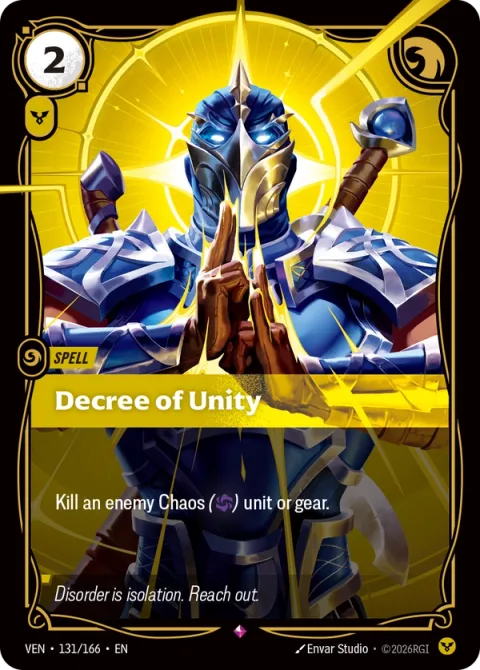 Decree of Unity VEN-131 영어판 카드 이미지