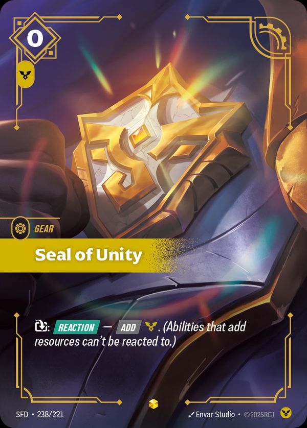 Seal of Unity (Overnumbered) — Riftbound card