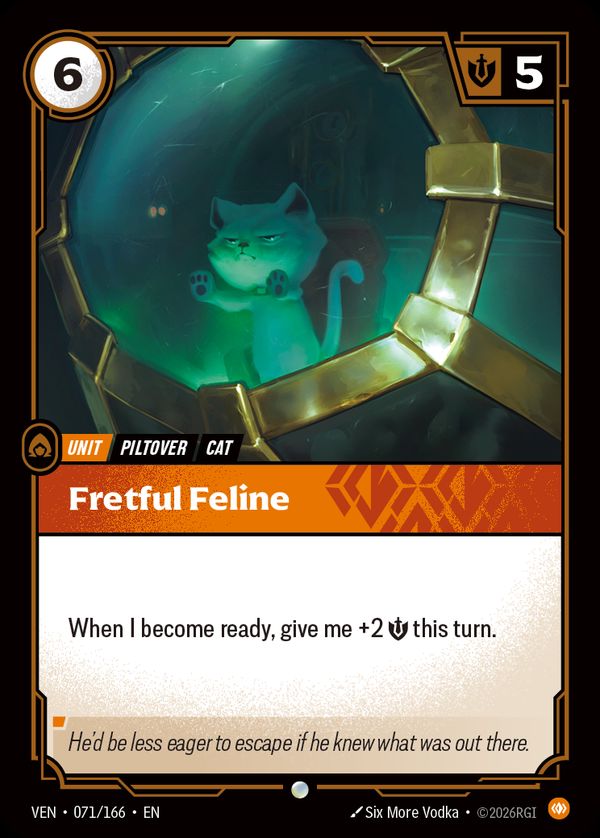 Fretful Feline — Riftbound card