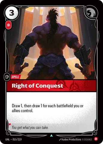Right of Conquest · UNL-015/219
