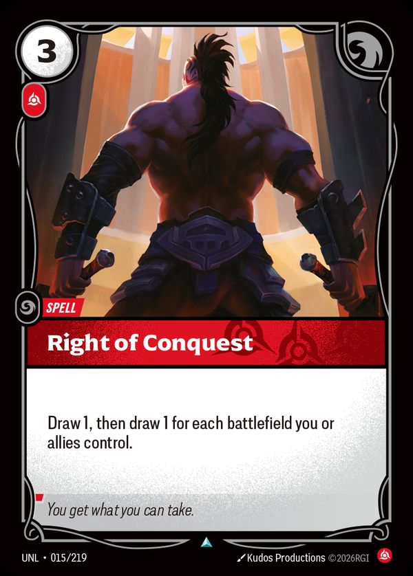 Right of Conquest — Riftbound card