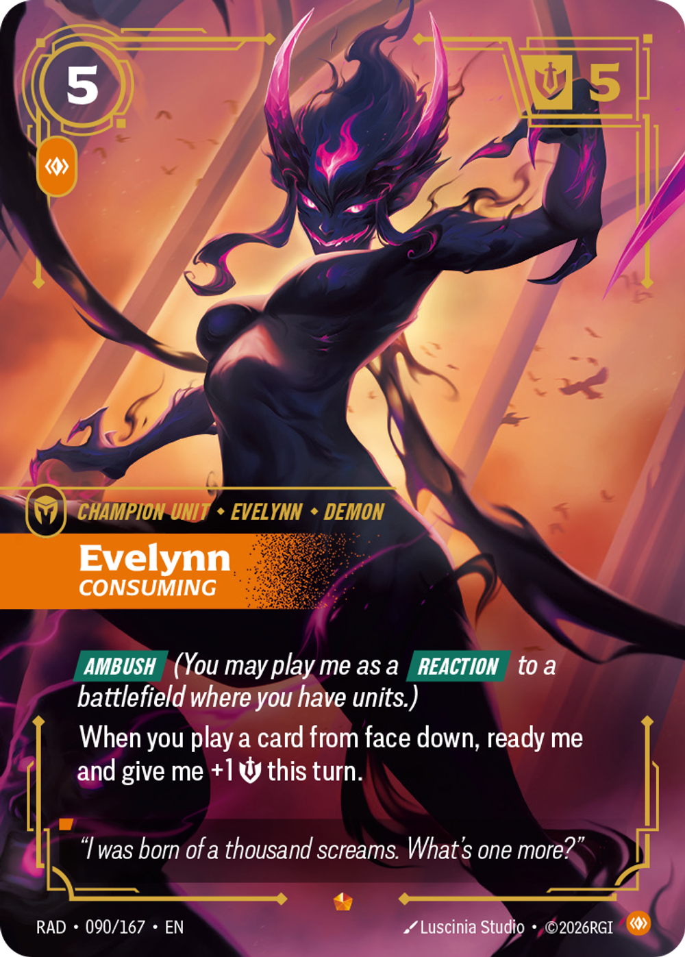 Evelynn, Consuming