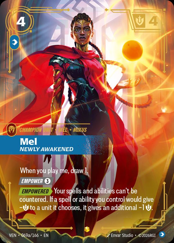 Mel, Newly Awakened (Alternate Art) — Riftbound card
