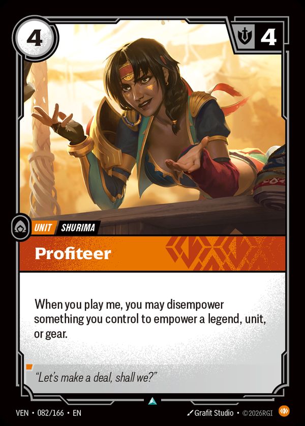 Profiteer — Riftbound card
