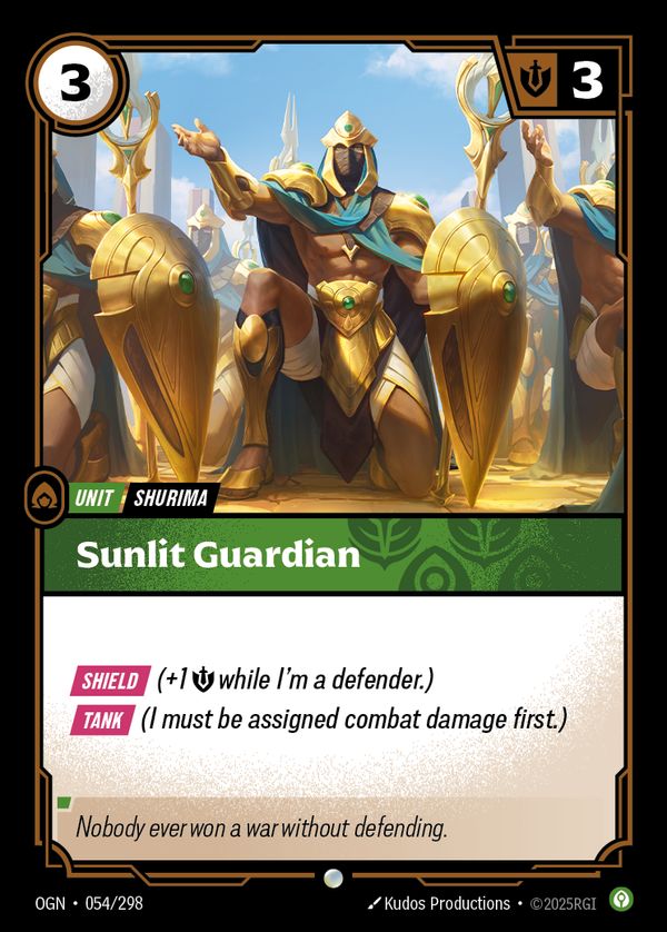 Sunlit Guardian — Riftbound card