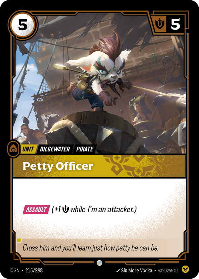 Riftbound Unit: Petty Officer. [Assault] (+1 [S] while I'm an attacker.)