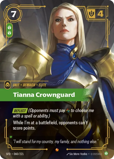 Tianna Crownguard SFD-060 영어판 카드 이미지