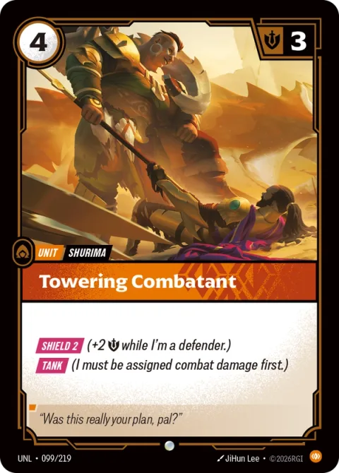 Towering Combatant UNL-099 영어판 카드 이미지