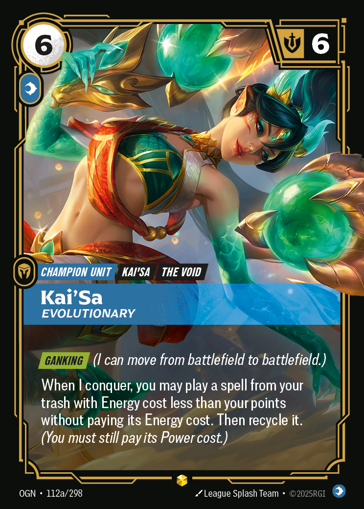 KAI'SA, EVOLUTIONARY