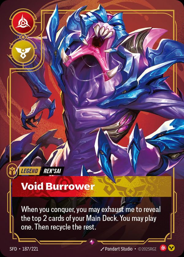 Rek'sai, Void Burrower (Metal) (Best Of) — Riftbound card