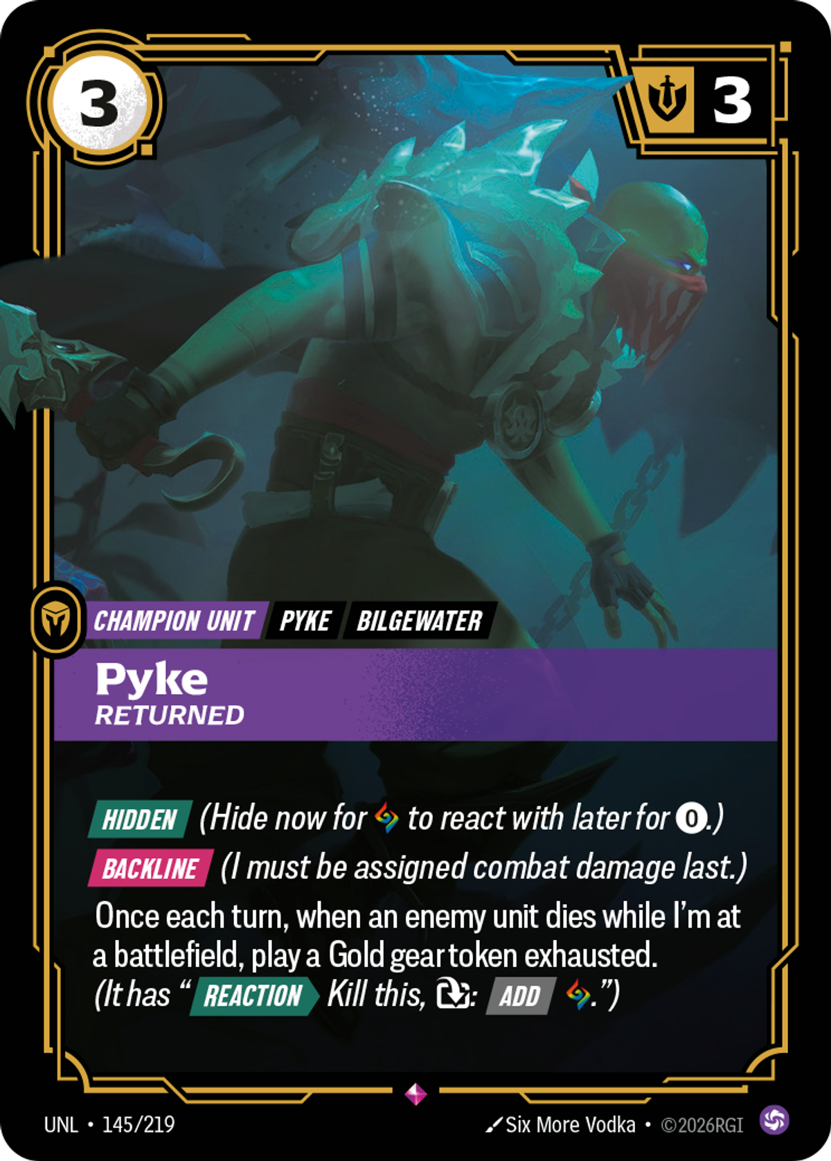 Pyke, Returned