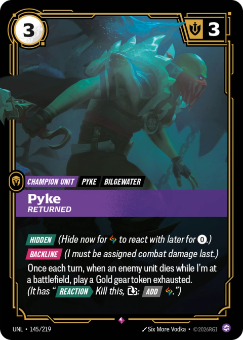 Pyke - Returned — Unleashed #145, art by Six More Vodka