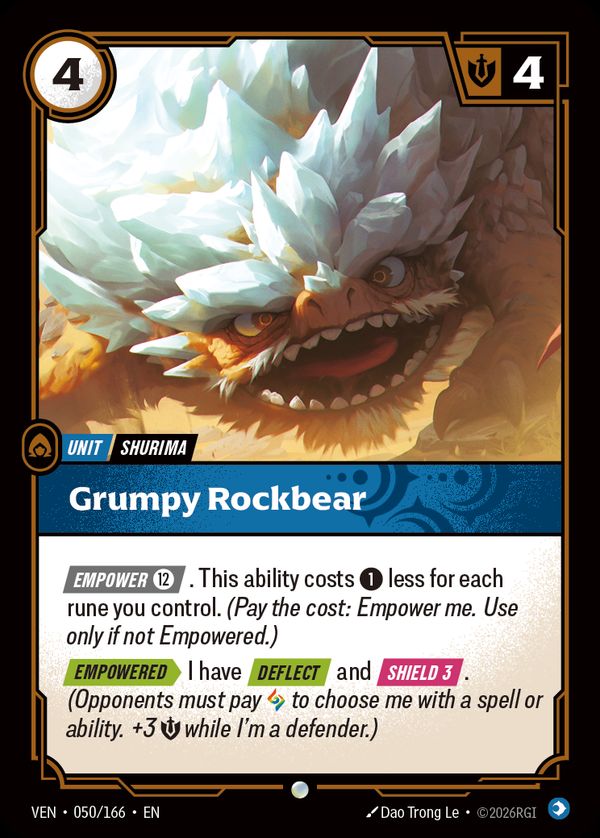 Grumpy Rockbear — Riftbound card