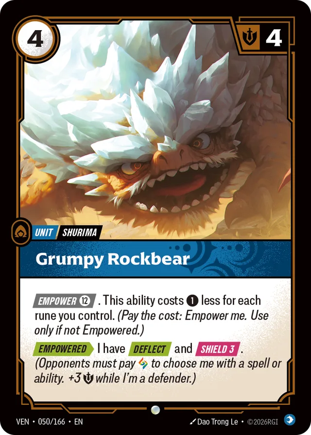 Grumpy Rockbear Riftbound card (OPP-050/166)