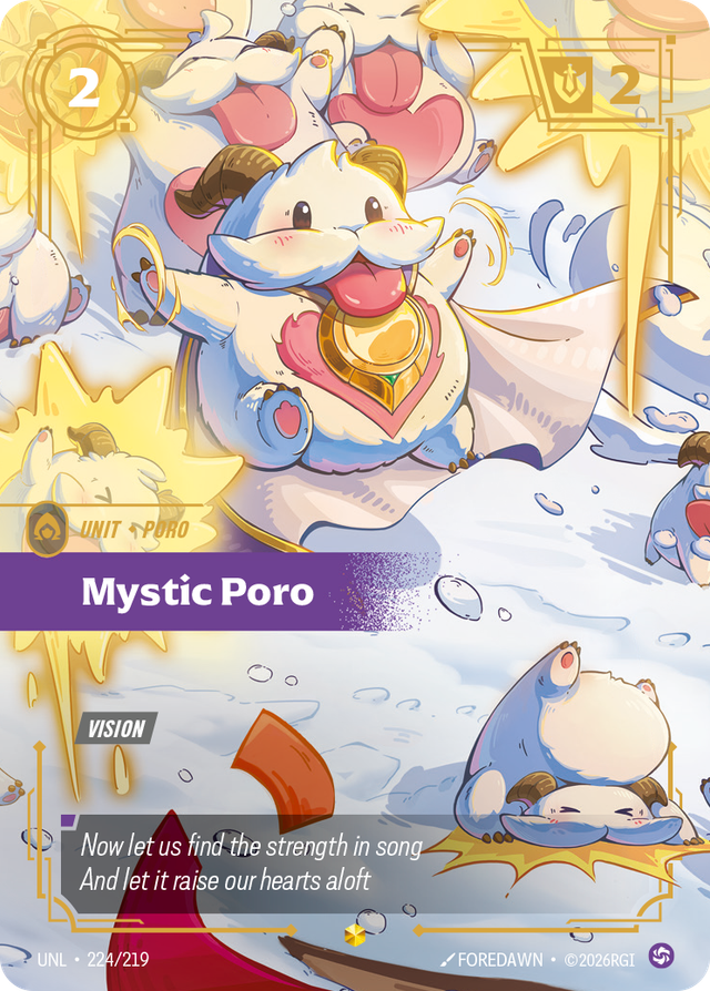 Riftbound Unit: Mystic Poro. [Vision]