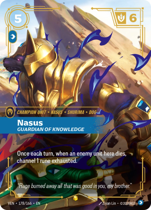 Nasus, Guardian of Knowledge — Vendetta #178, art by Ziyan Lin