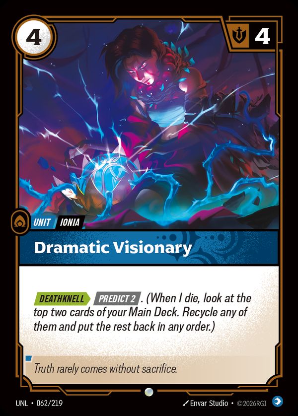 Dramatic Visionary — Riftbound card