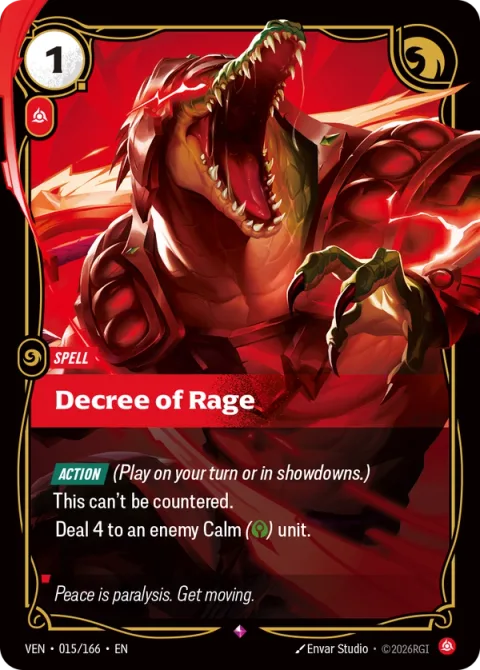 Decree of Rage VEN-015 영어판 카드 이미지