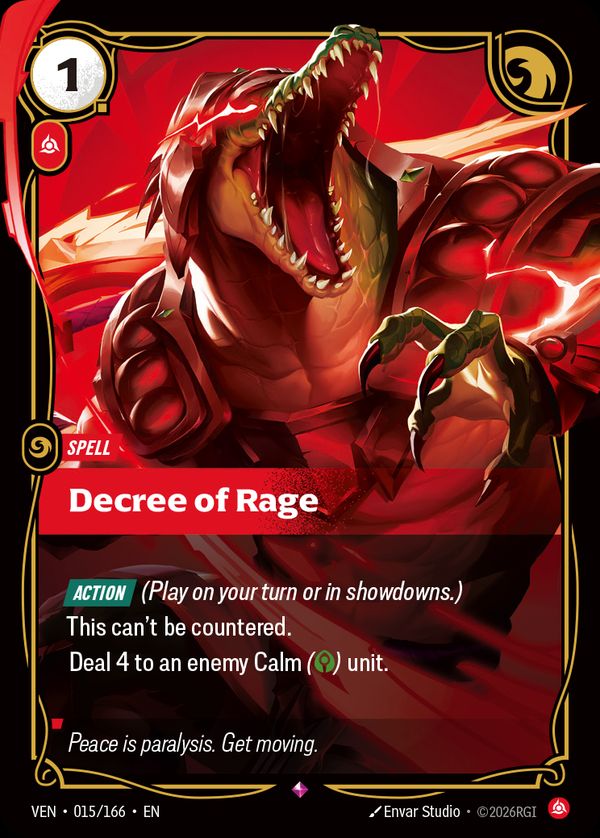 Decree of Rage — Riftbound card