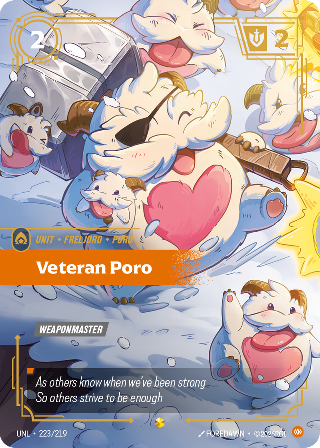 Riftbound Unit: Veteran Poro. [Weaponmaster]