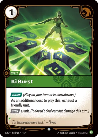 Ki Burst — Riftbound card RAD 028