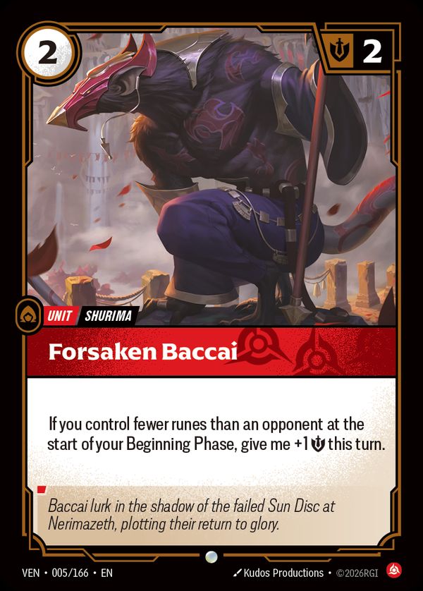 Forsaken Baccai — Riftbound card
