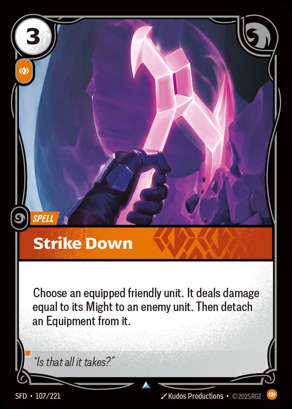 Strike Down — Riftbound card