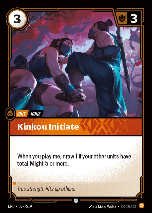 Kinkou Initiate — Riftbound card