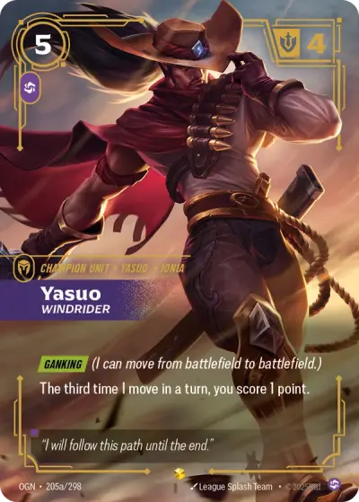 Yasuo, Windrider, alternate art printing