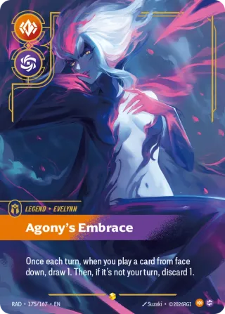 Evelynn, Agony's Embrace — Riftbound overnumbered card RAD 175