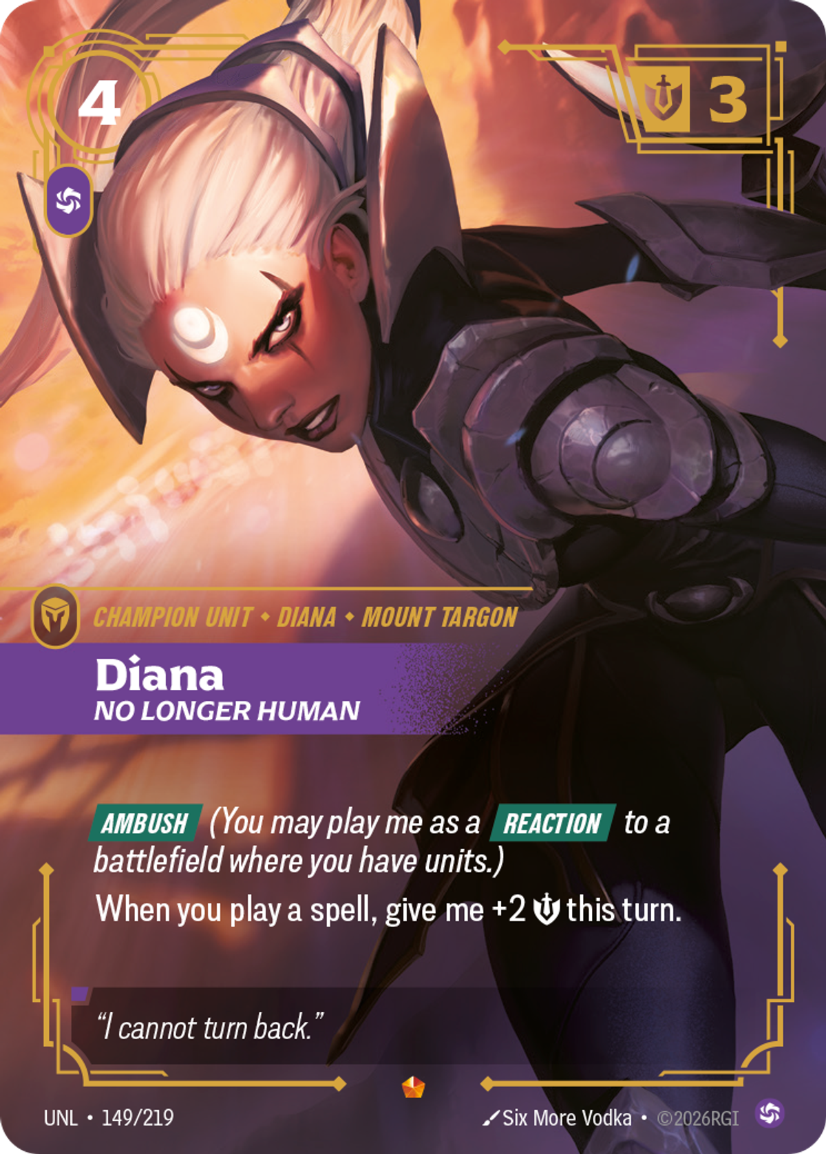 Diana, No Longer Human