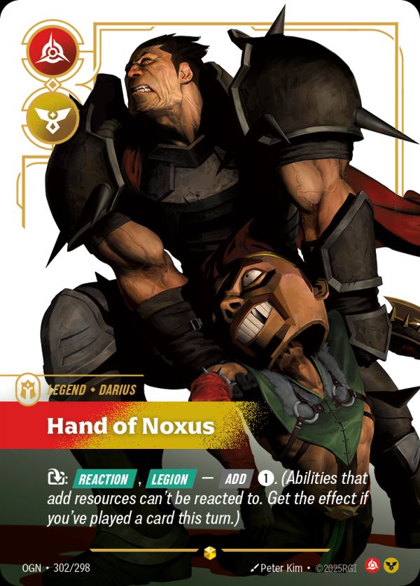 Darius, Hand of Noxus (Overnumbered) — Riftbound card