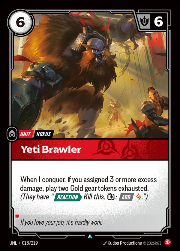Yeti Brawler — Riftbound card