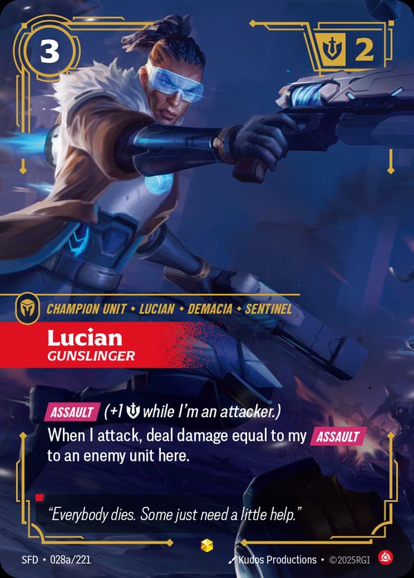 Lucian, Gunslinger (Alternate Art) — Riftbound card