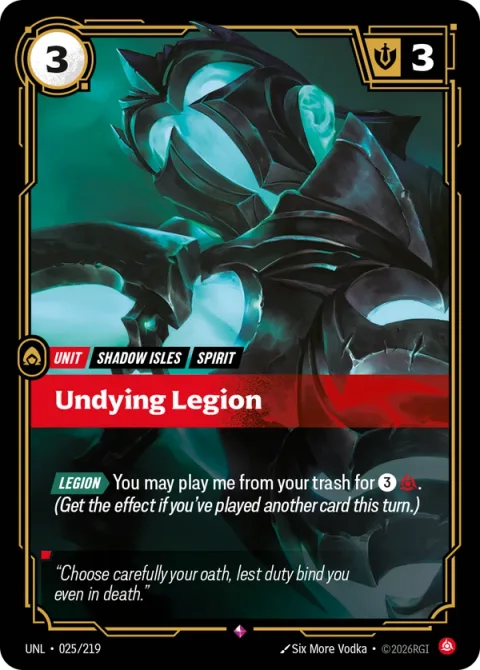Undying Legion UNL-025 영어판 카드 이미지