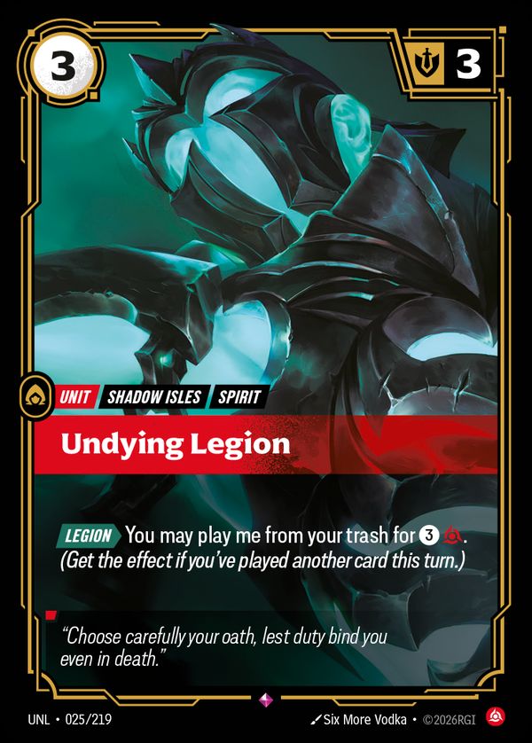 Undying Legion — Riftbound card