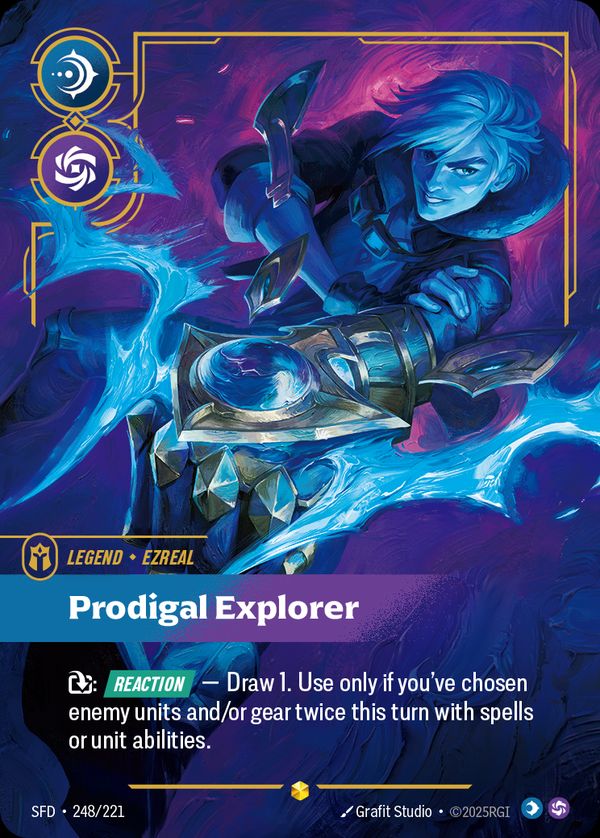 Ezreal, Prodigal Explorer (Overnumbered) — Riftbound card