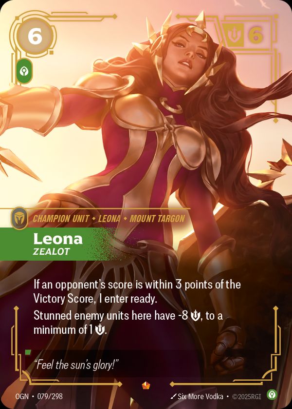 Leona, Zealot — Riftbound card