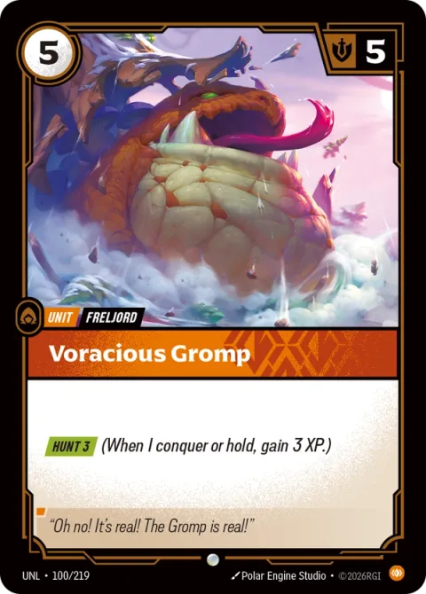 Voracious Gromp UNL-100 영어판 카드 이미지