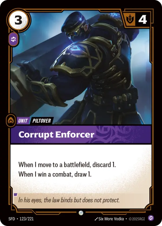 Corrupt Enforcer SFD-123 Standard printing