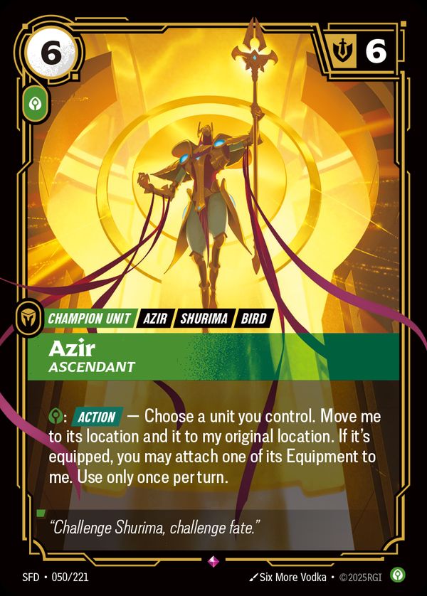Azir, Ascendant — Riftbound card