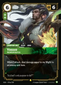 Yasuo, Remorseful